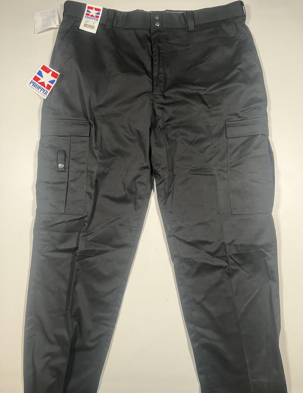 New Propper Pants Mens 46 Black Cargo Workwear Tactical Uniform Poly Cotton